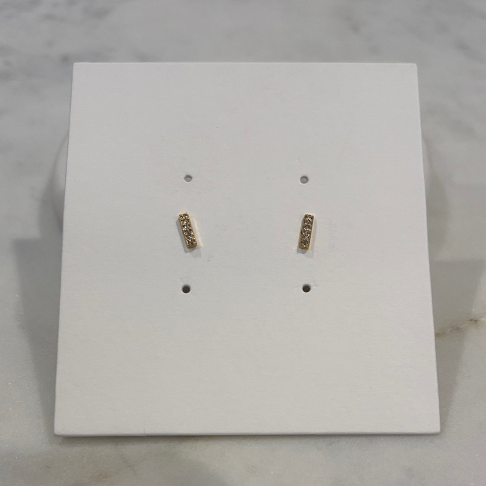 Madewell Gold & Diamond Stud Earrings